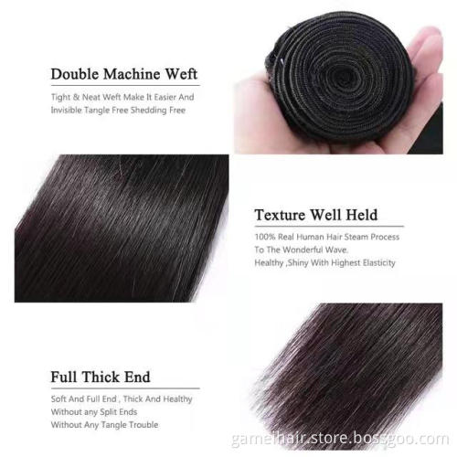 Wholesale 10A GRadeon Straight Raw Brazilian Hair Virgin Cuticle Aligned Hair Bundles